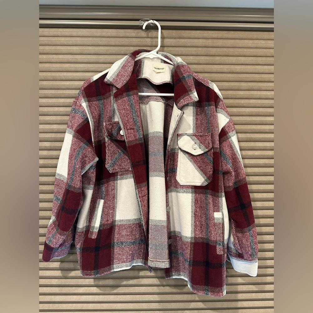 Nanamacs plaid oversized shacket